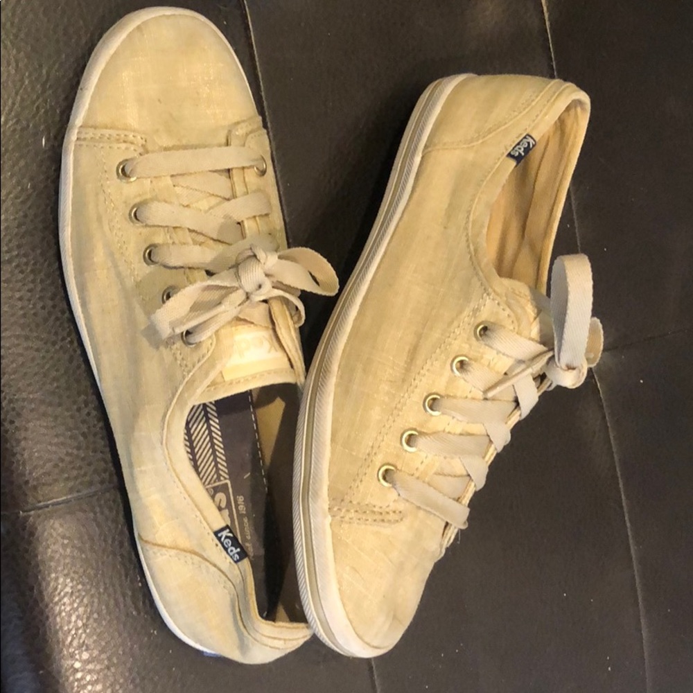 Keds beige canvas flats